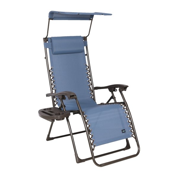 Snow Joe Bliss Hammocks Gravity Free Chair w Canopy, Pillow, Drink Tray GFC-436DB